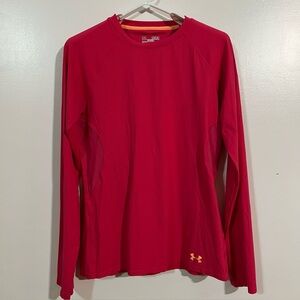 Under Armour Heat Gear Pink Long Sleeve Fitted Shirt
